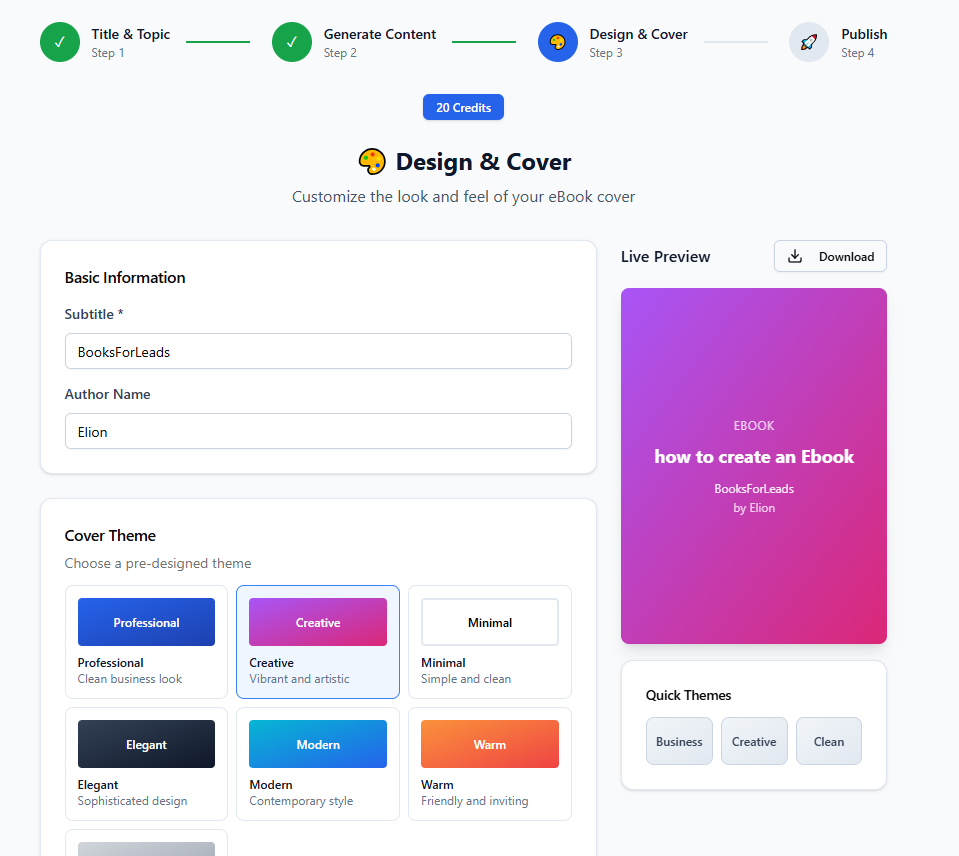 Customize design interface